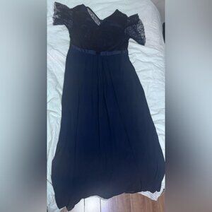 Elegant Black Women's Maxi Dress